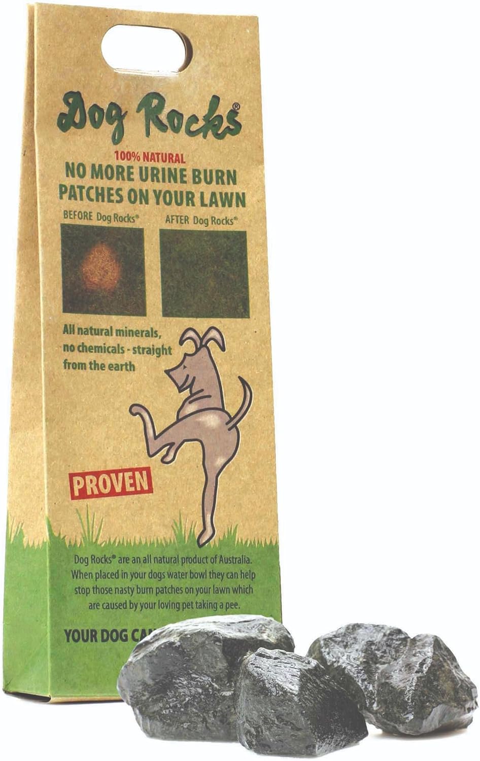 Dog Rocks Grass Saving Lawn Rocks, 200-G