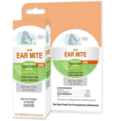 Four Paws Healthy Promise Aloe Ear Mite Treatment for Dogs, 0.75-oz