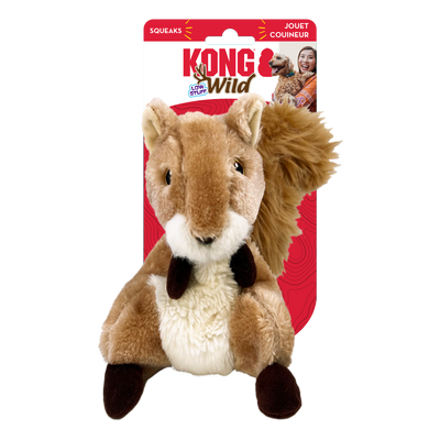 Kong Medium Wild Low Stuff Squirrel, Dog Toy