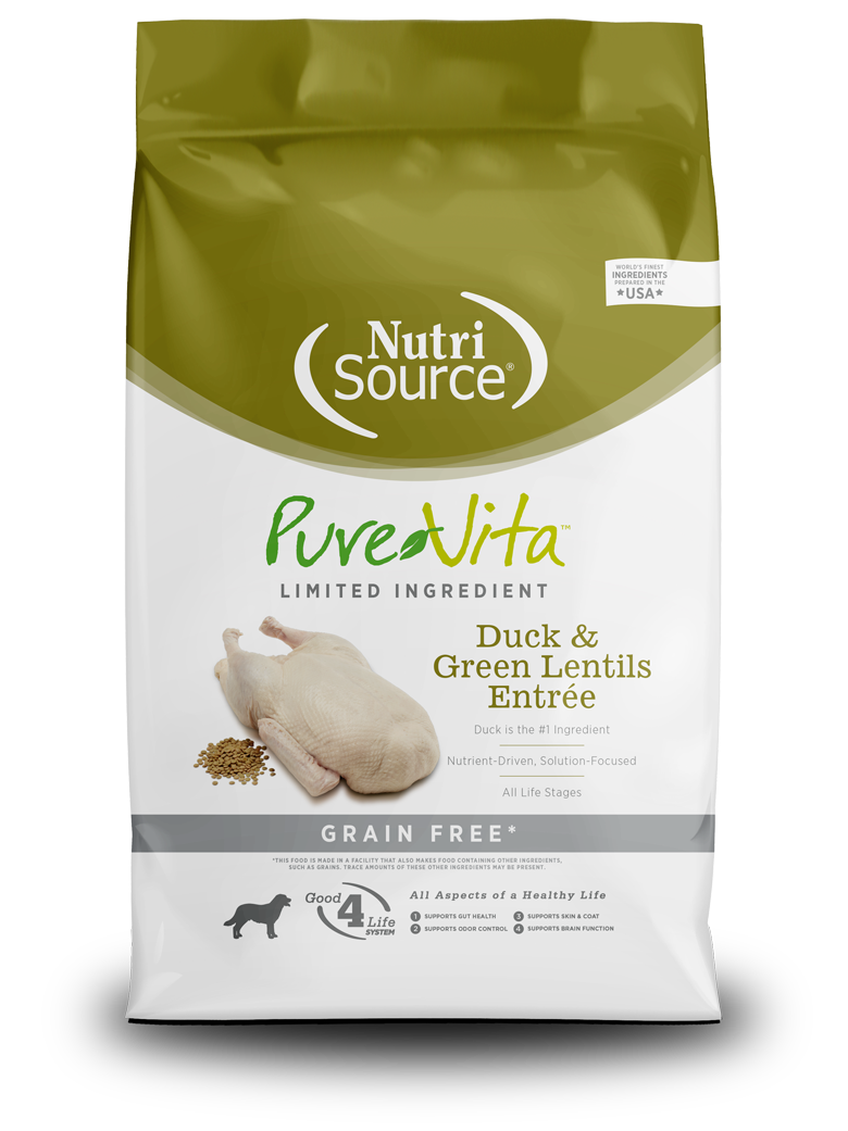 NutriSource® PureVita™ Duck & Green Lentils Entrée Dry Dog Food