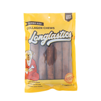 Barking Buddha Longlastics™ Jumbo Collagen Stick 6-inch, 8-Pack, Dog Chew