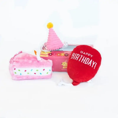 Zippy Paws Pink Birthday Box, Dog Toy
