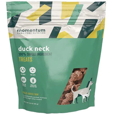 Momentum Freeze-Dried Duck Necks 3-oz, Dog & Cat Treat