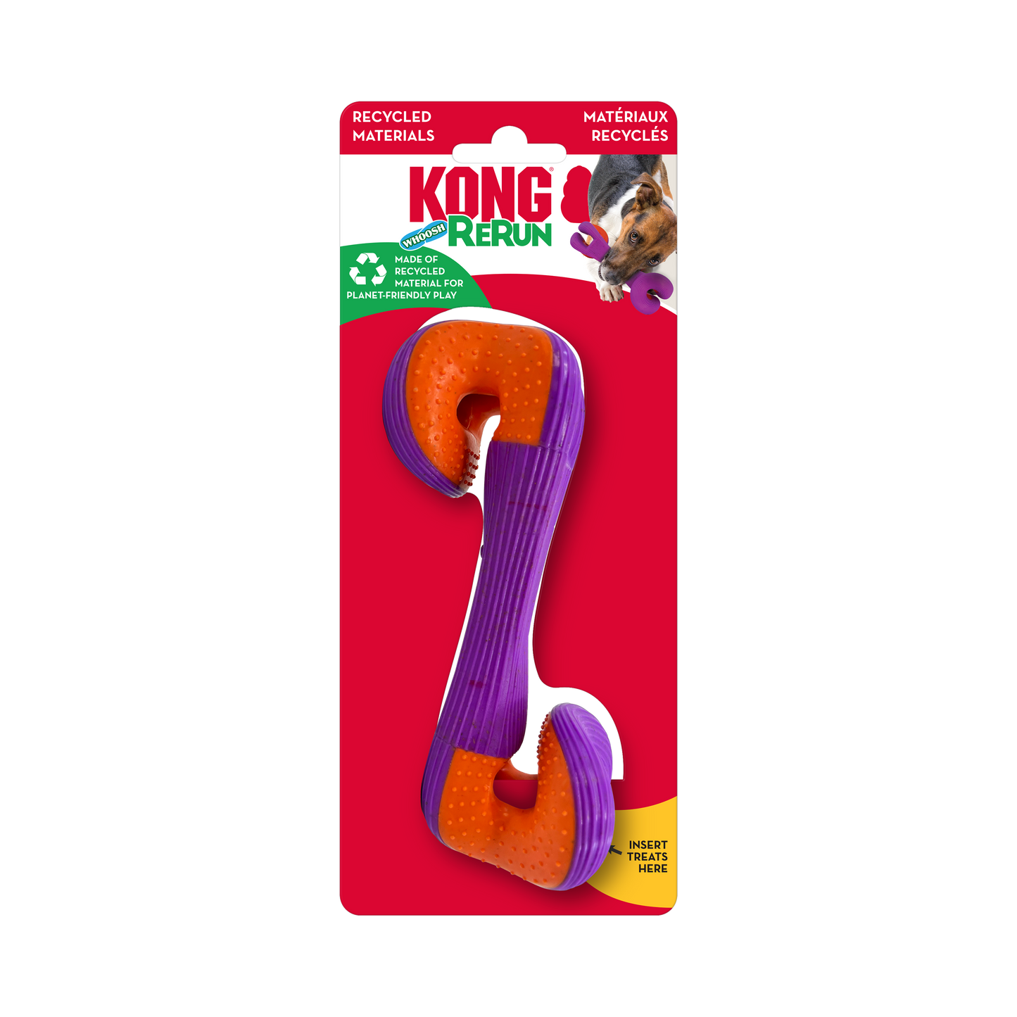 Kong Rerun Whoosh Bone, Assorted Colors, Dog Toy