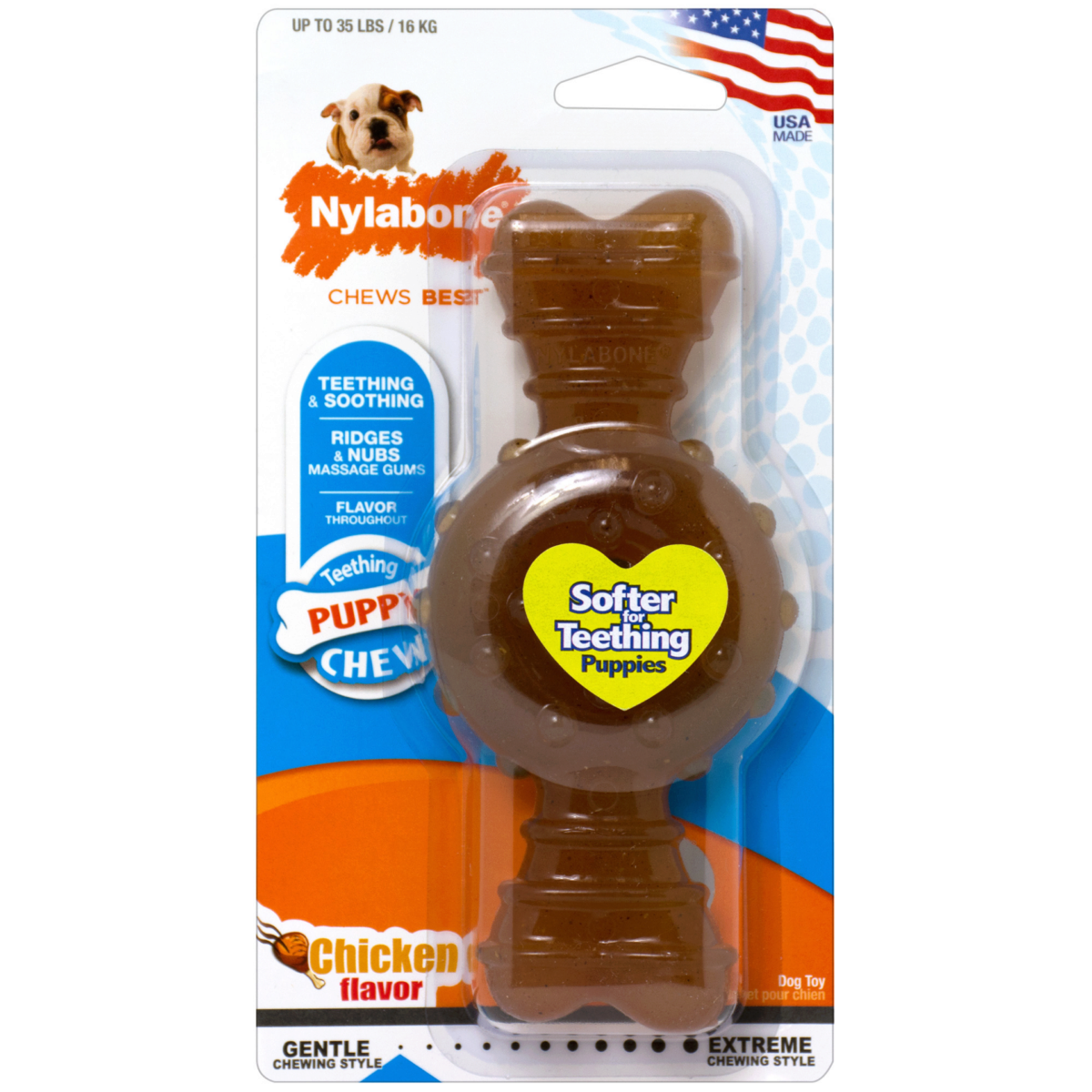 Nylabone Wolf Puppy Bone, Dog Toy