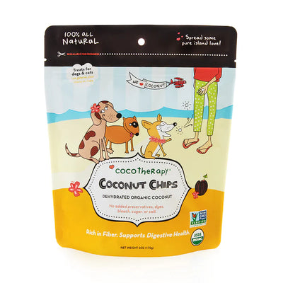CocoTherapy Organic Coconut Chips 6-oz. Treats For Cats, Dogs, & Birds