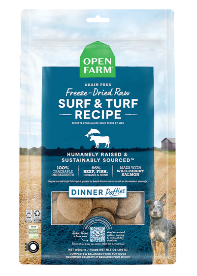 Open Farm Surf & Turf Patties 17.5-oz, Freeze-Dried Raw Dog Food