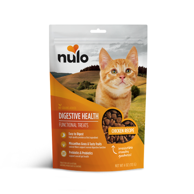 Nulo Digestive Health Chicken Recipe Functional Crunchy Cat Treats, 4-oz Bag