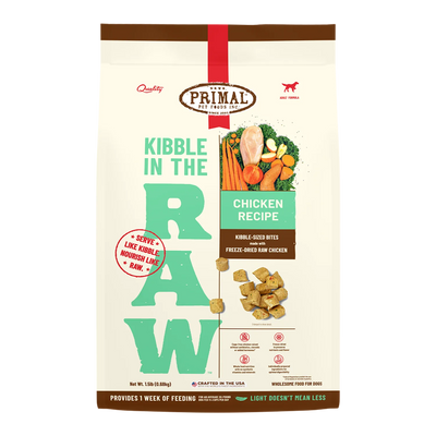 Primal Kibble In The Raw Chicken Recipe, Freeze-Dried Raw Dog Food