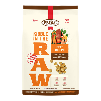 Primal Kibble In The Raw Beef Recipe, Freeze-Dried Raw Dog Food