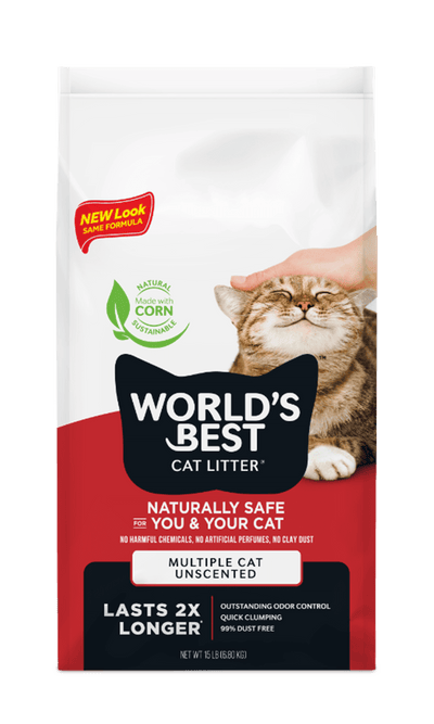World's Best Cat Litter Multiple Cat Unscented, Cat Litter