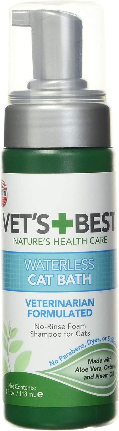Vet's Best Waterless Cat Bath 4-oz, Cat Shampoo
