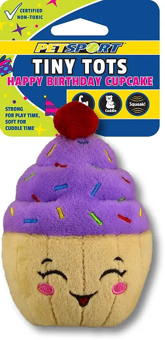Petsport Tiny Tots Birthday Cake 4.5-Inch, Dog Toy