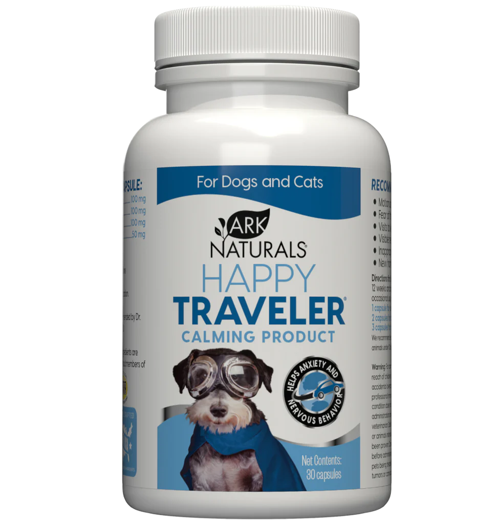 Ark Naturals Happy Travelers Capsules 30-Count, Dog Supplement