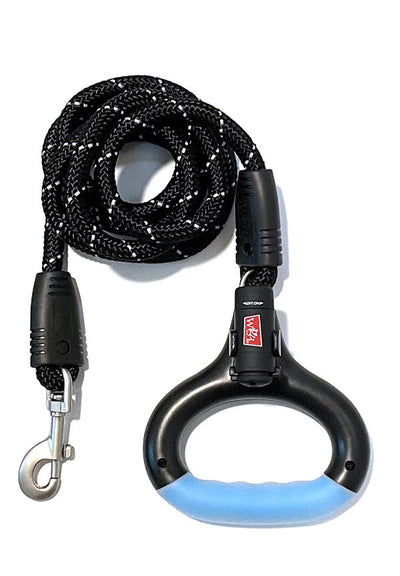 Wigzi Luna Black Rope With LED Light 6-Foot, Dog Leash