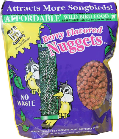 C & S Berry Flavored Suet Nuggets 1.68-lb, Bird Treat