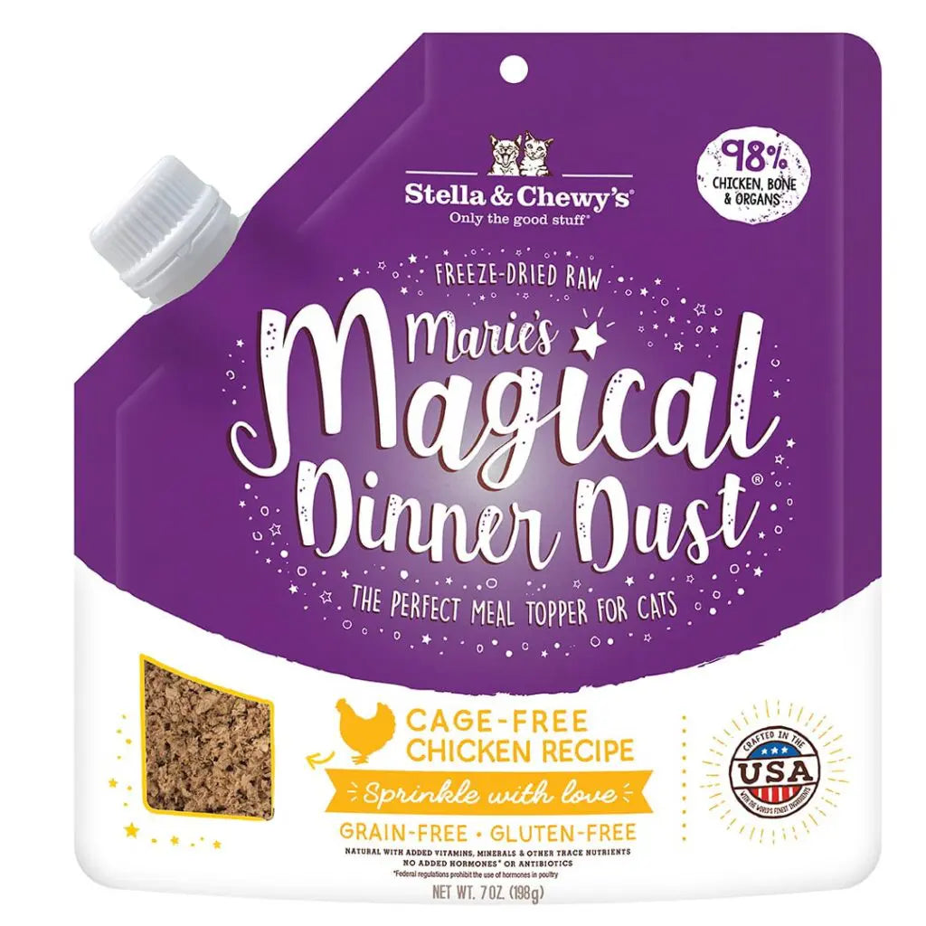 Stella & Chewy's Marie’s Magical Dinner Dust Cage-Free Chicken 7-oz, Cat Meal Topper