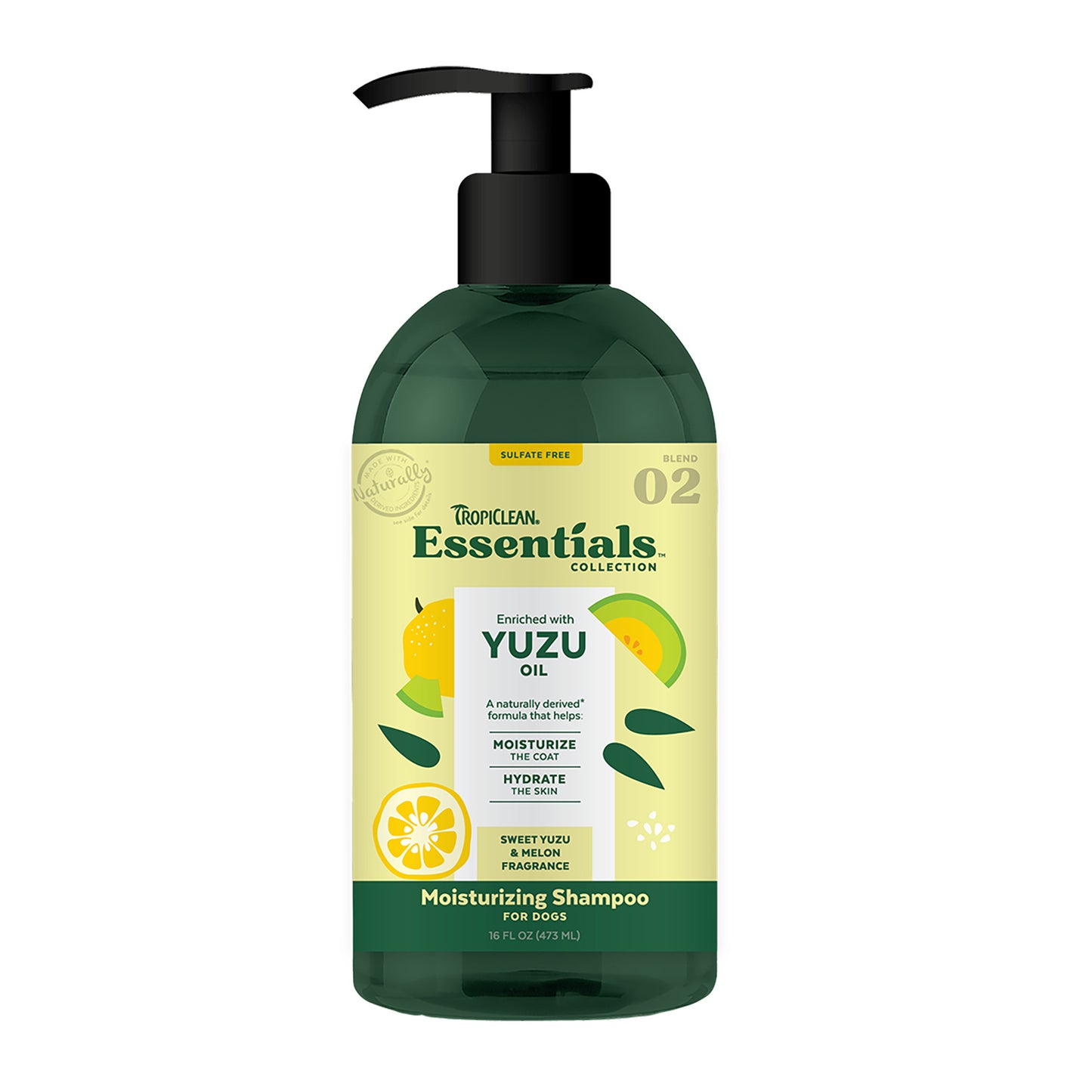Tropiclean Essentials Yuzu 16-oz, Dog Shampoo