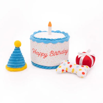 Zippy Paws Zippy Burrow Birthday Cake, Dog Toy