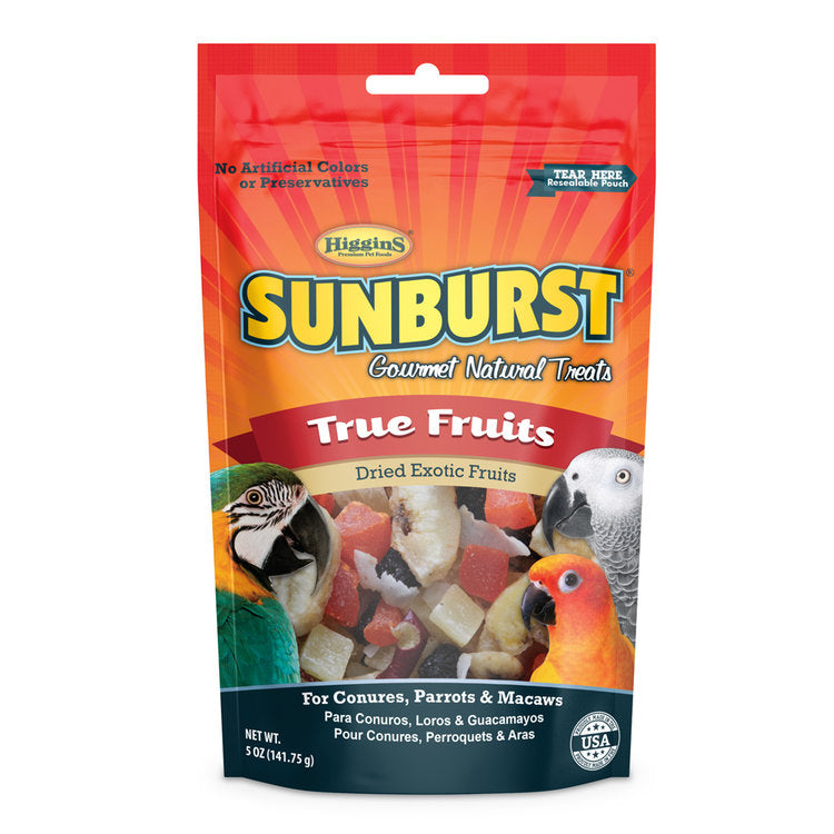 Higgins Sunburst Gourmet True Fruits 5-oz, Bird Treat