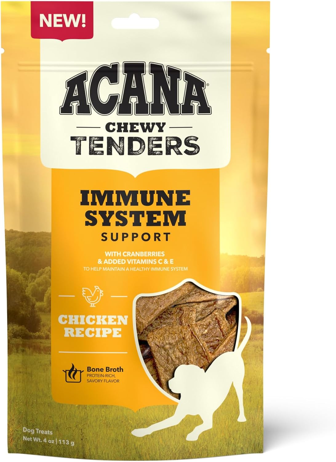 Acana Chewy Tenders Immune System Support Chicken Recipe 4-oz, Dog Treat