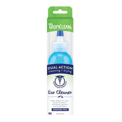 Tropiclean Dual Action Ear Cleaner For Dogs & Cats, 4-oz