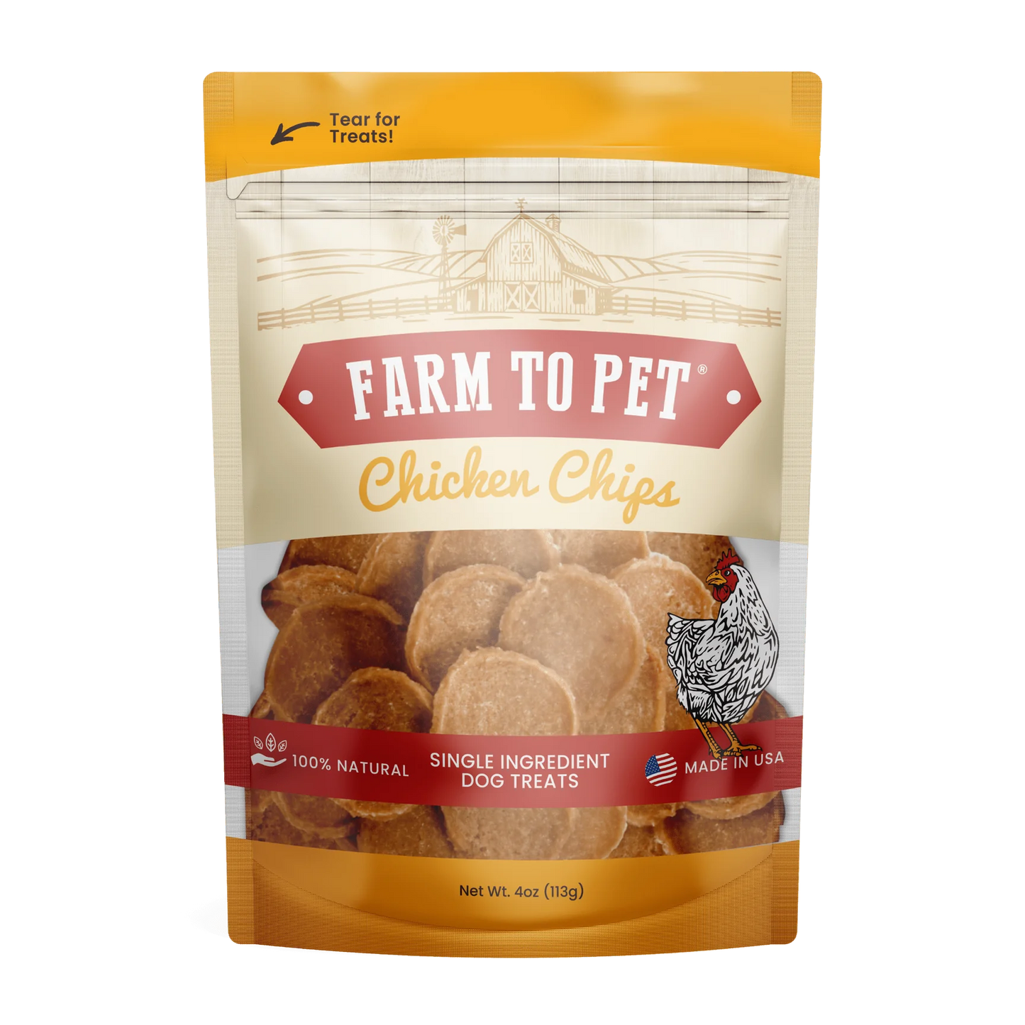 Farm To Pet Single Ingredient Chicken Chips, Dog Treat