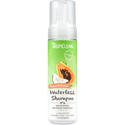 Tropiclean Papaya & Coconut 7.4-oz, Waterless Pet Shampoo