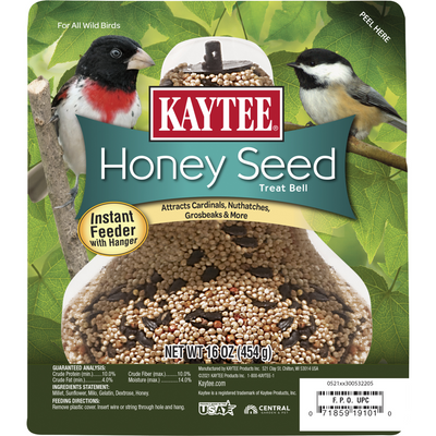 Kaytee Honey Seed Treat Bell 16-oz, Bird Treat