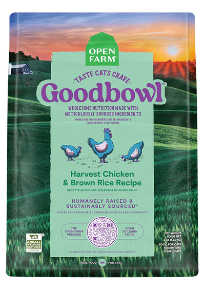 Open Farm Goodbowl™ Harvest Chicken & Brown Rice Recipe, Dry Cat Food