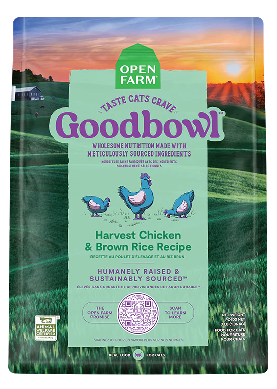 Open Farm Goodbowl™ Harvest Chicken & Brown Rice Recipe, Dry Cat Food