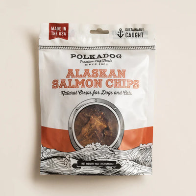 Polkadog Alaskan Salmon Chips 4-oz, Dog Treat