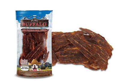 Pure Buffalo Jerky Meat Strips 3.5-oz, Dog Treat