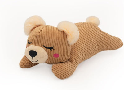 Zippy Paws Snooziez With Shhhqueaker Bear, Dog Toy