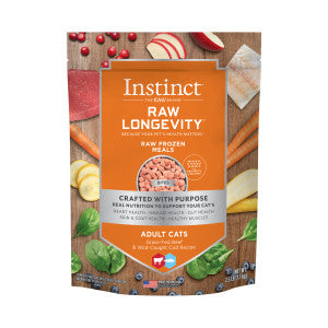 Instinct Raw Longevity Frozen Bites Grass-Fed Beef & Wild- Caught Cod Recipe 2.5-lb, Frozen Cat Food
