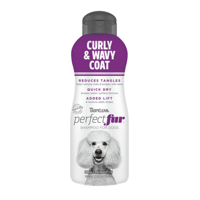 Tropiclean Perfect Fur Curly & Wavy Coat 16-oz, Dog Shampoo