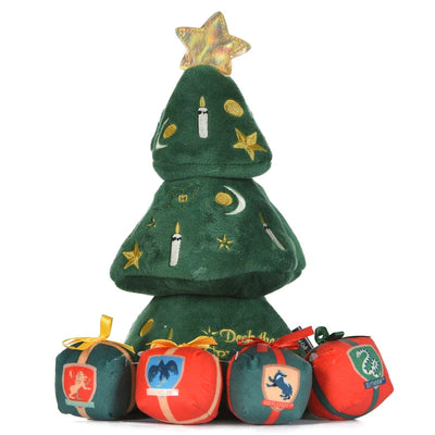 Fetch!...for Pets! Harry Potter: 10-Inch Holiday Tree Burrow Plush House Present, Dog Toy