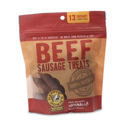 Happy Howies 4-Inch Beef Sausages, 13-Count, Dog Treat