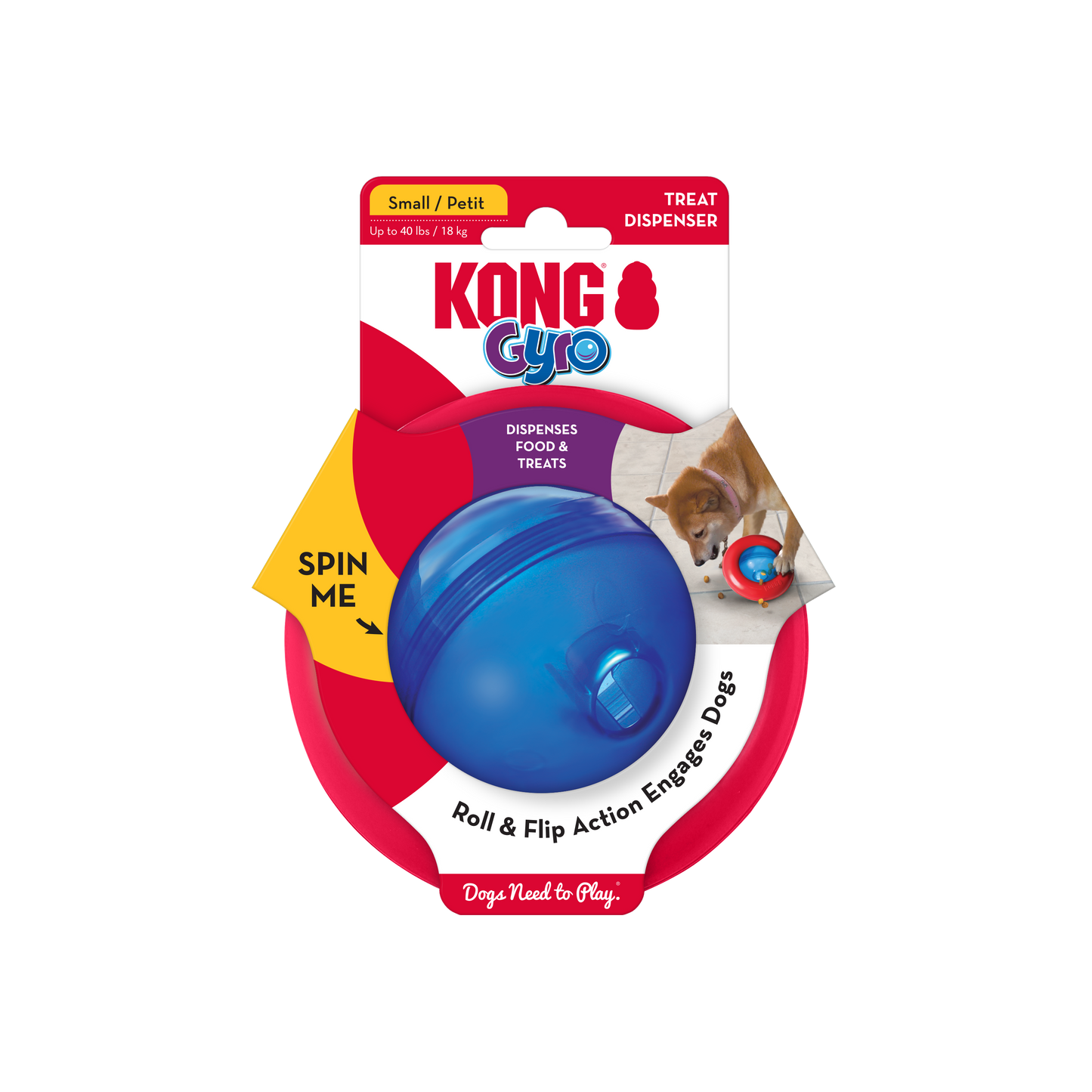 Kong Gyro Ball, Dog Toy
