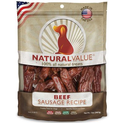 Loving Pets Natural Value® Soft Chew Beef Sausages 13-oz, Dog Treat