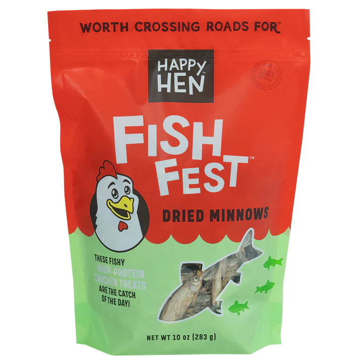 Happy Hen Treats Fish Fest Dried Minnows 10-oz, Poultry Treat