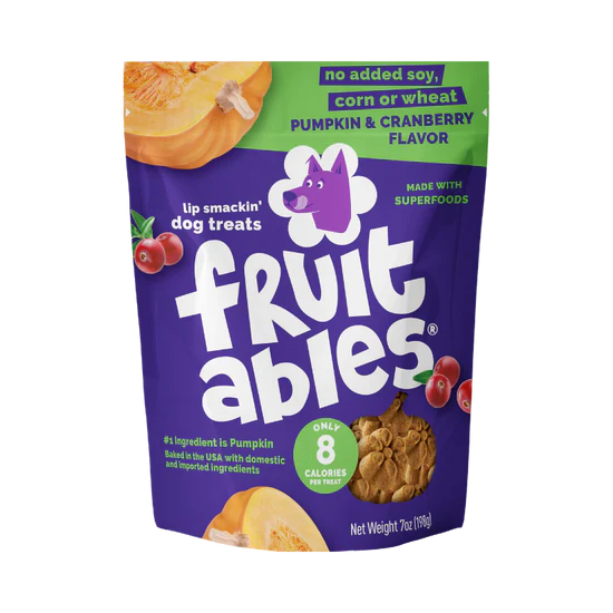 Fruitables Baked Pumpkin & Cranberry 7-oz, Dog Treat