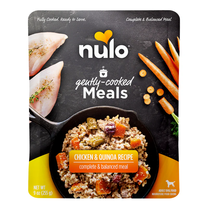 Nulo Gently-Cooked Meals Chicken & Quinoa Recipe, Wet Dog Food, 9-oz