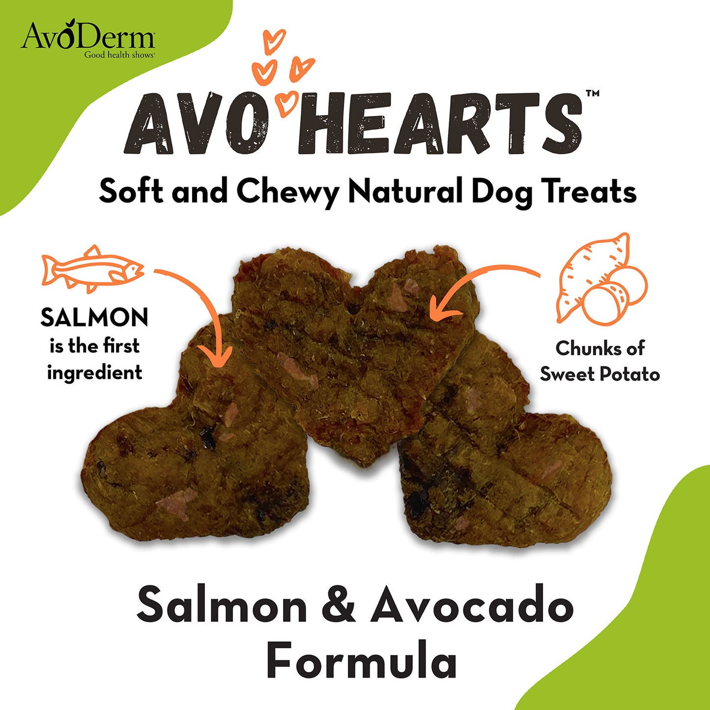 Avoderm® Avohearts™ Salmon & Avocado Formula 5-oz, Dog Treat