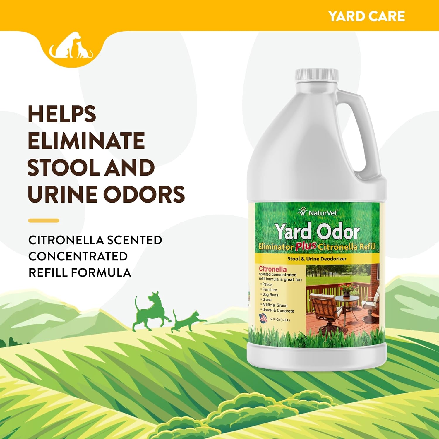 NaturVet Yard Odor Eliminator Plus Citronella Spray