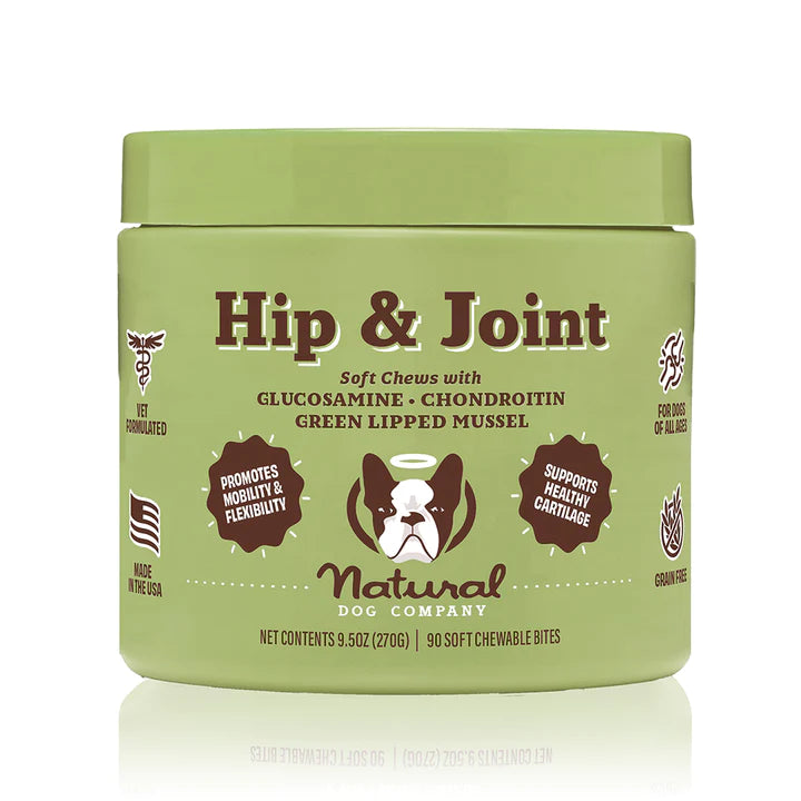 Natural Dog Company Hip And Joint Dog Supplement, 90-count
