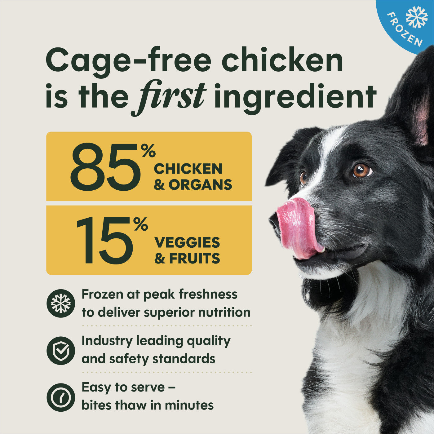 Instinct FreshRaw Bites Cage-Free Chicken Recipe, Frozen Raw Dog Food