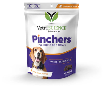 VetriScience Peanut Butter Pinchers® With Probiotics Pill-Hiding Treats For Dogs