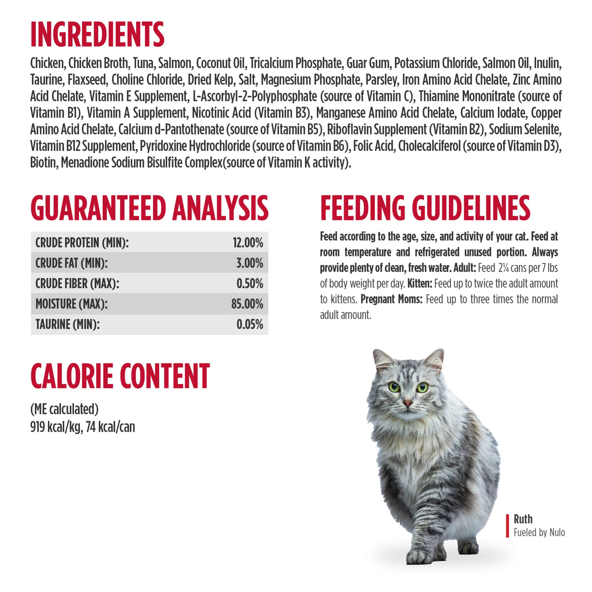 Nulo Real Shreds with Flakes Chicken, Tuna & Salmon Recipe, Wet Cat Food, 2.8-oz Case Of 12