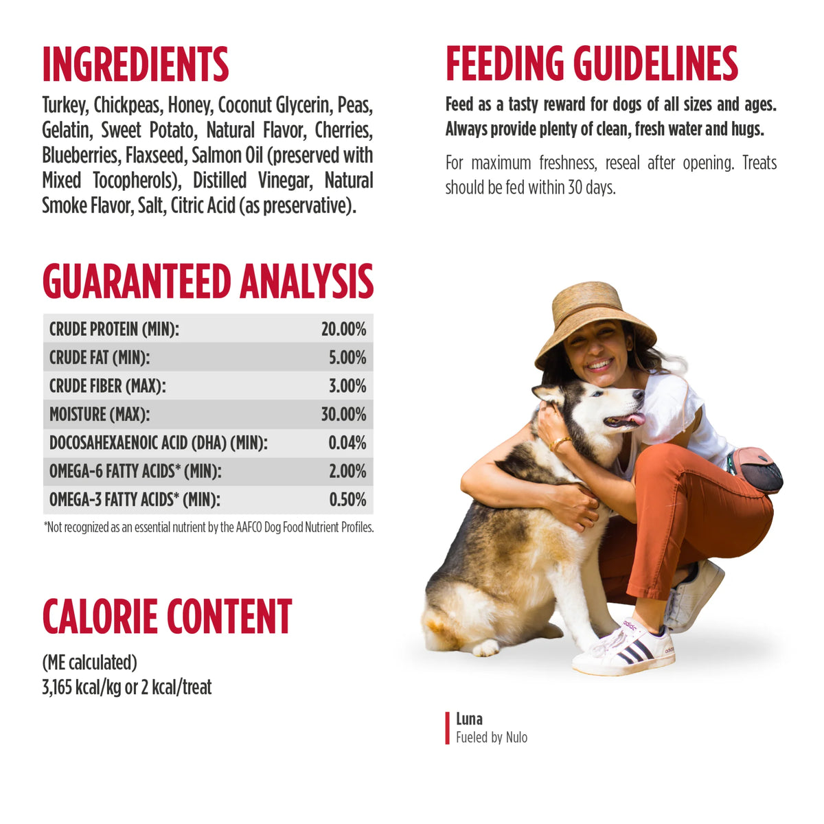 Nulo Trainers Grain-Free Turkey Recipe, Dog Treat